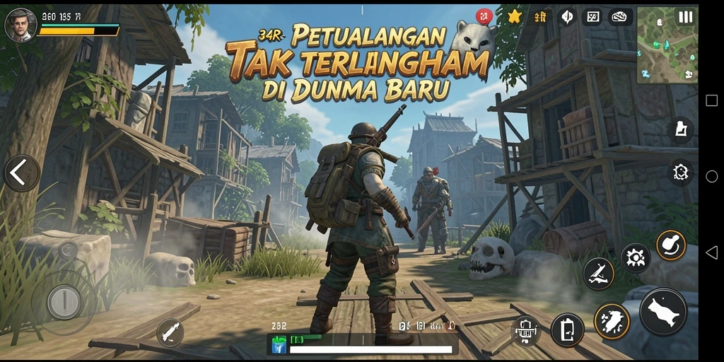 Gameplay mendebarkan dalam 34R yang penuh petualangan.