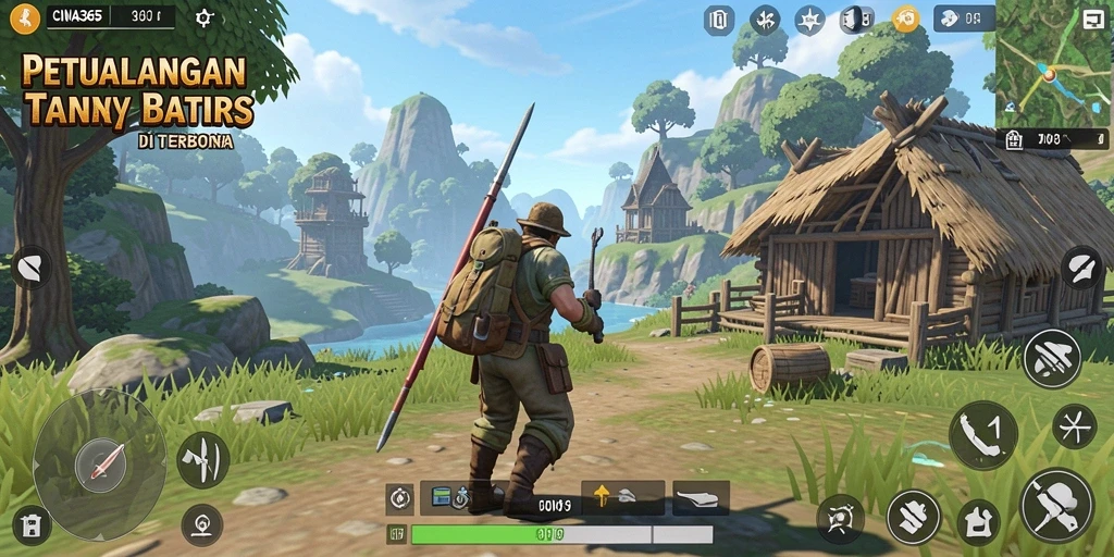 Screenshot gameplay <strong>CINA365</strong> yang menunjukkan keindahan dunia terbuka.