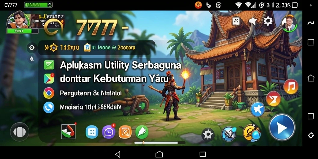 Tampilan screenshot utama CV777 yang menunjukkan antarmuka aplikasi Utility.