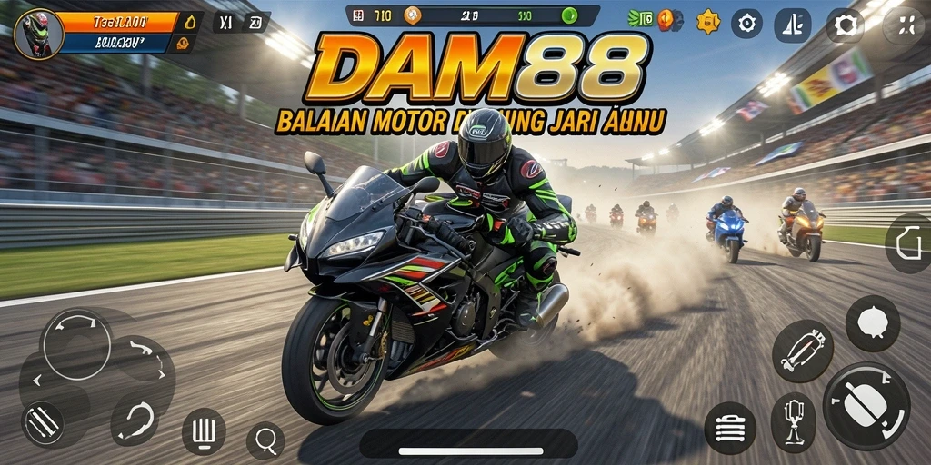 Gameplay seru DAM88 dalam balapan motor yang mendebarkan.