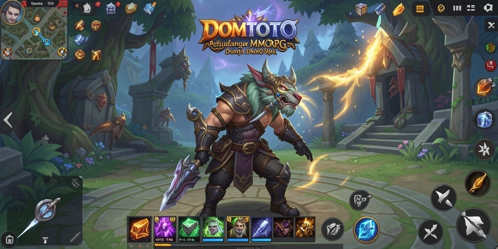 Tampilan gameplay DOMTOTO dalam dunia MMORPG yang menakjubkan.