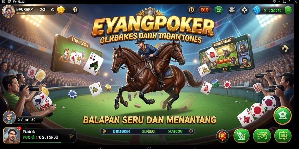 Tampilan gameplay Racing EYANGPOKER yang mendebarkan dan penuh aksi.