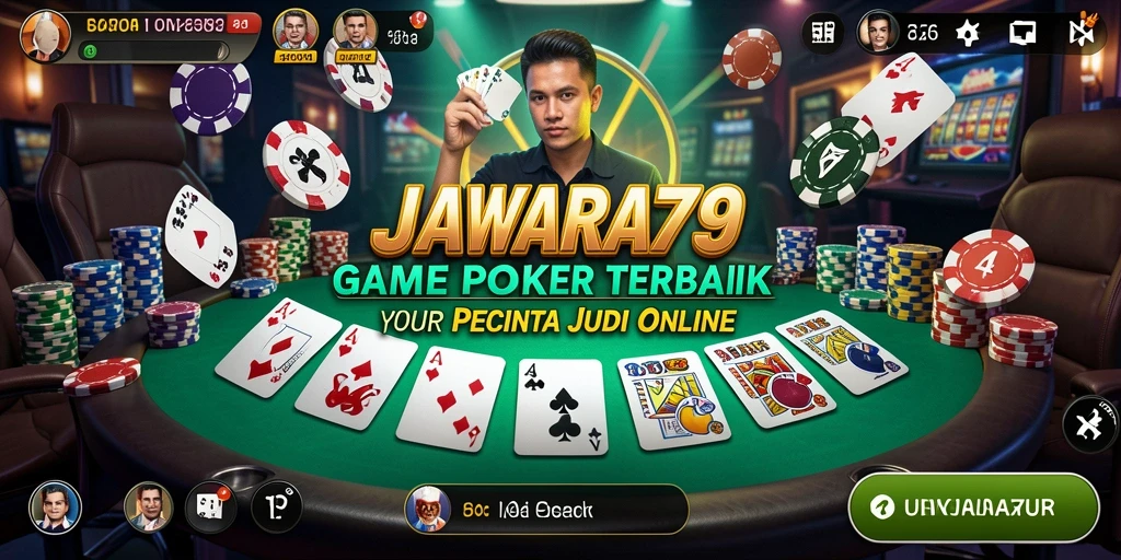 Tampilan gameplay JAWARA79 yang seru dan penuh strategi poker.