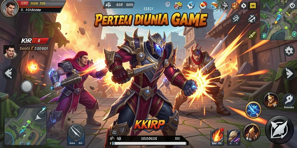 Tampilan seru gameplay KKRP dalam pertarungan Fighting.
