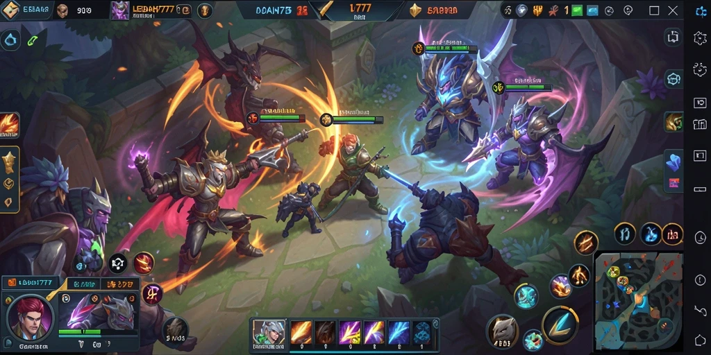 Tampilan gameplay mendebarkan di LEBAH777 saat tim bertempur.
