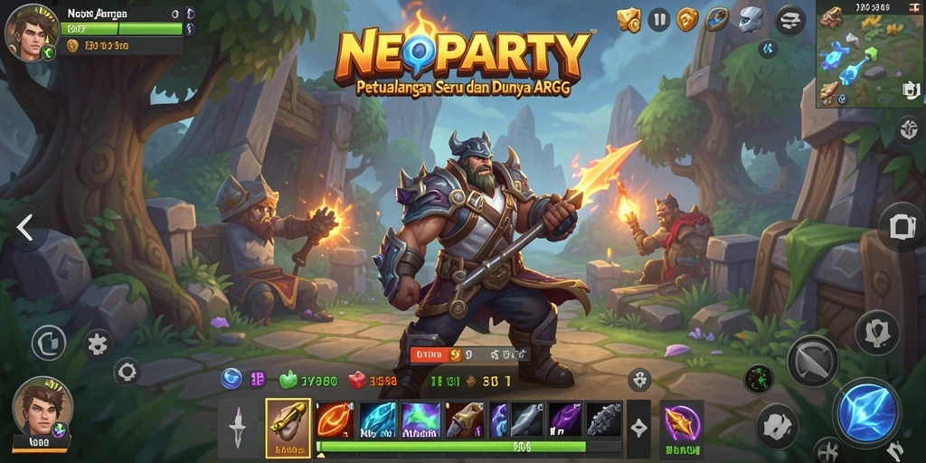 Screenshot gameplay ARPG yang menampilkan aksi seru di NEOPARTY.