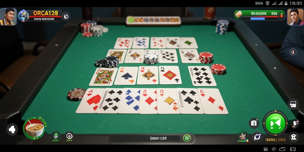 Gameplay Gaple yang mendebarkan dan interaktif di ORCA128.