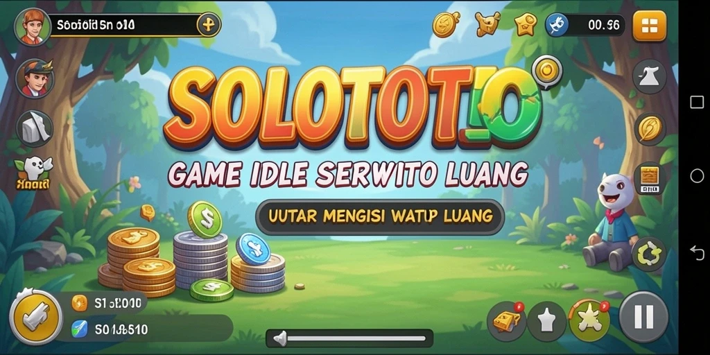 Tampilan screenshot SOLOTOTO menunjukkan gameplay Idle yang menarik dan mudah dimainkan.
