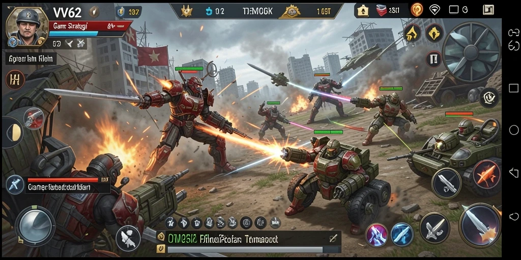 Tangkapan layar menunjukkan aksi strategis dalam game SLG.
