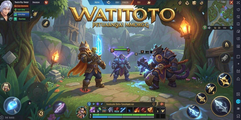 Cuplikan gameplay WATITOTO yang menampilkan pertarungan epik antar pemain.