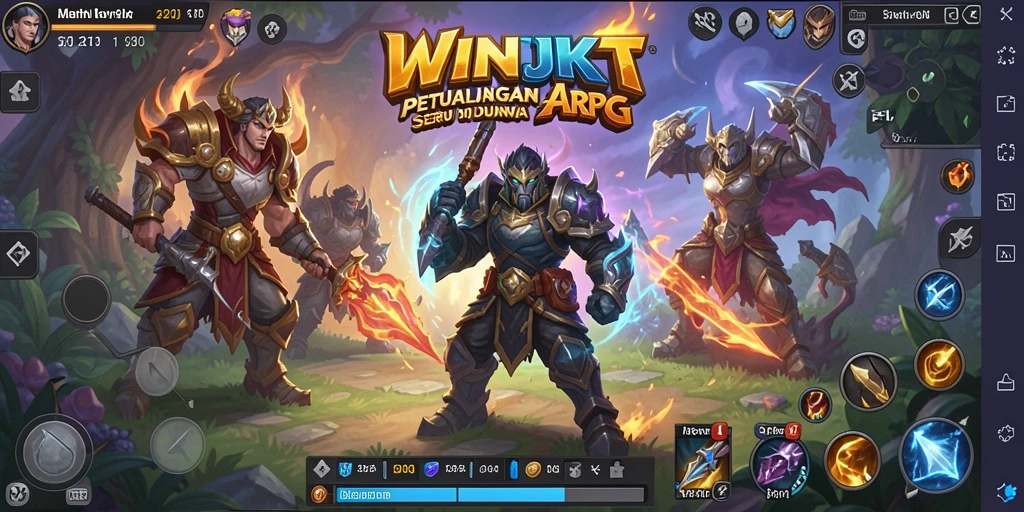 Tampilan gameplay <strong>WINJKT</strong> yang menarik dan dinamis saat pertempuran.